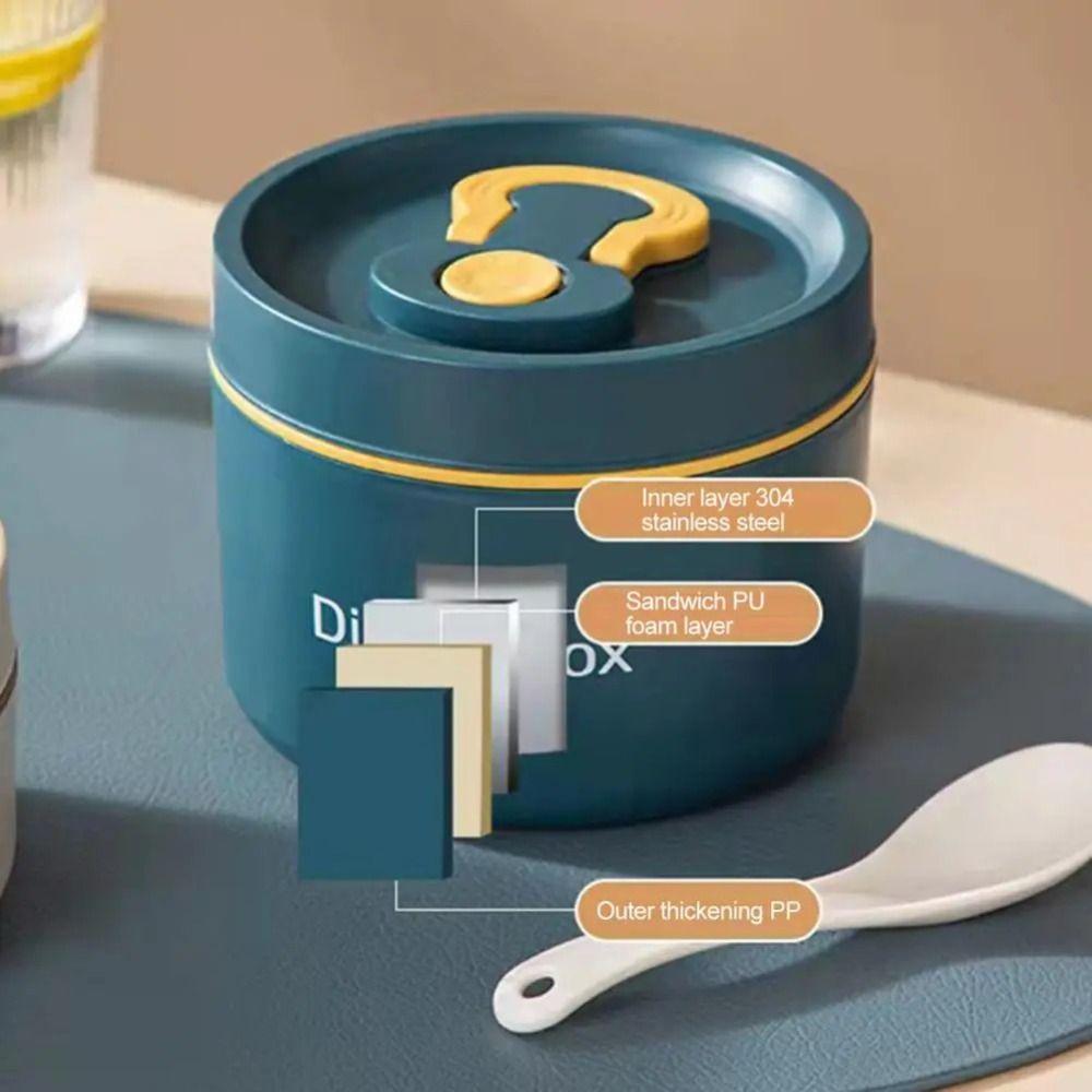 350ml/650ml Soup Bowl Stainless Steel Dining Box Storage Container Thermal Lunch Box  School Picnic