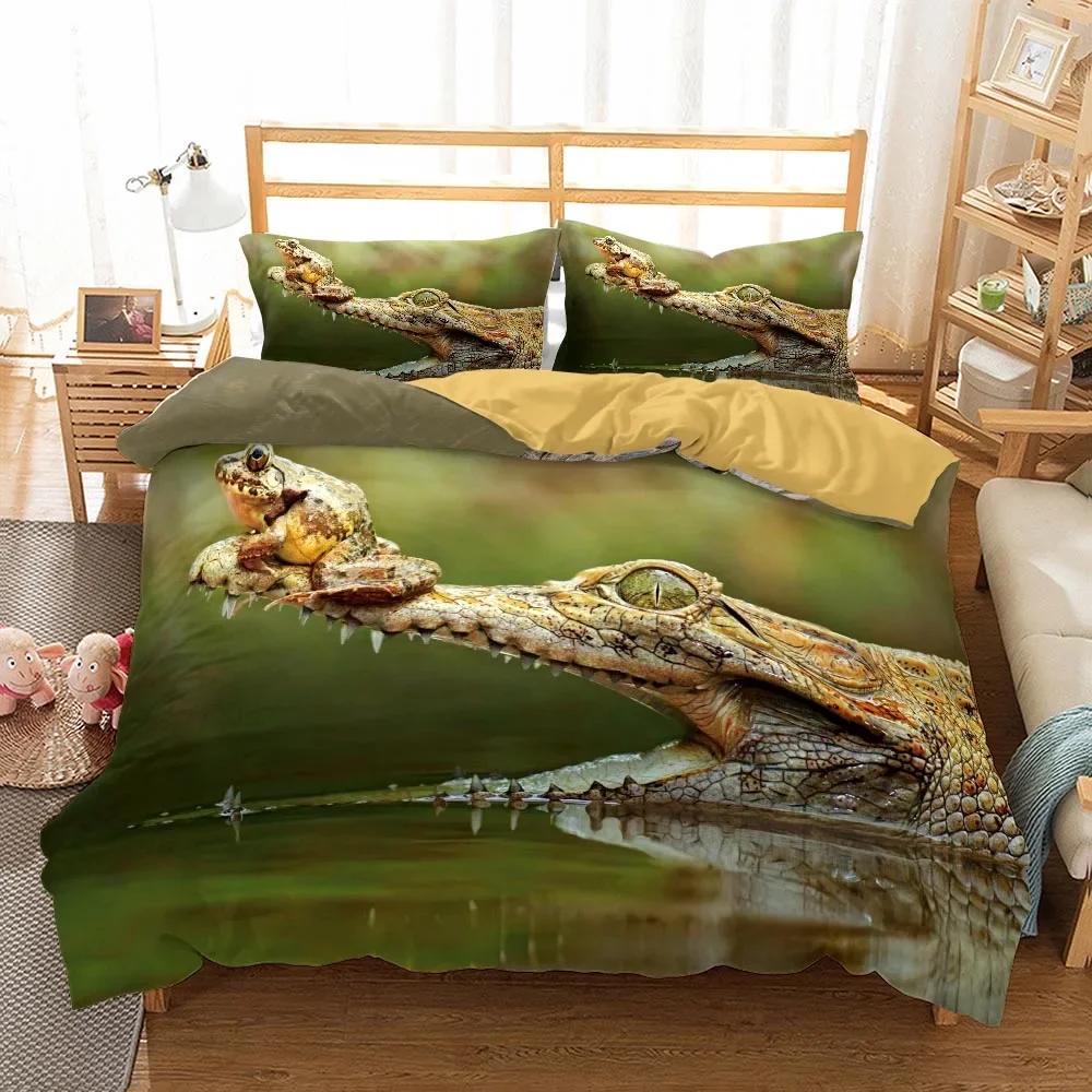 

Comforter Crocodile S 2 Person Print Turtlesdolphins King Size Bedding Set 3D S Bamboo Fiber Ropa De Cama 240X220 Comforter (quilt)-EU Single(135*200cm)3pcs