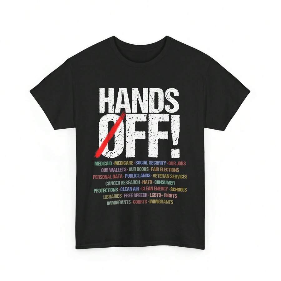 

Anti-Protest Statement Tee for Women and Men 5XL різнокольоровий