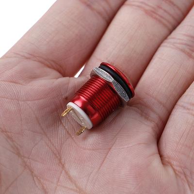 1Pc 2 Pins 12mm car computer waterproof momentary metal push button switch V P0