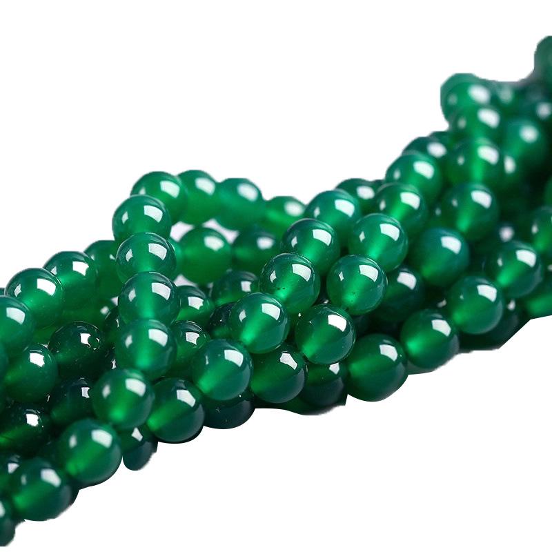 Grade 7A Green Agate Round Beads for DIY Jewelry & Accessories