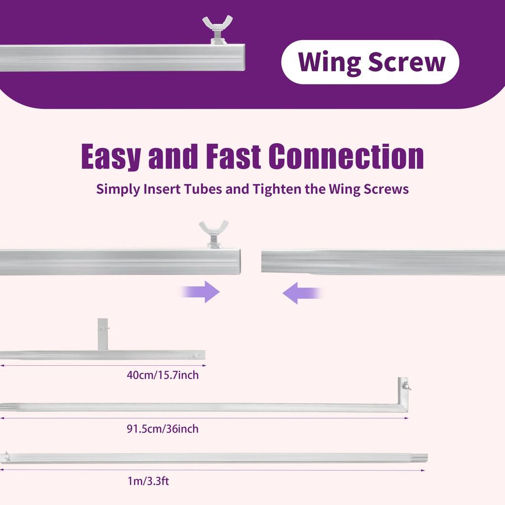 Silver Professional Backdrop Stand Pipe Kit, 10x20ft Heavy Duty Background Support System, Back Drop DIY Stand Background Frame