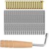 1 Set of Tuning Pin Nails for Lyre Harp Strings Peg Accessories String Fixator Pegs Professional Piano Tuner Spanner with Tuning Wrench