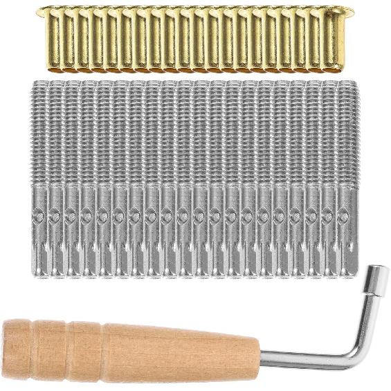 1 Set of Tuning Pin Nails for Lyre Harp Strings Peg Accessories String Fixator Pegs Professional Piano Tuner Spanner with Tuning Wrench