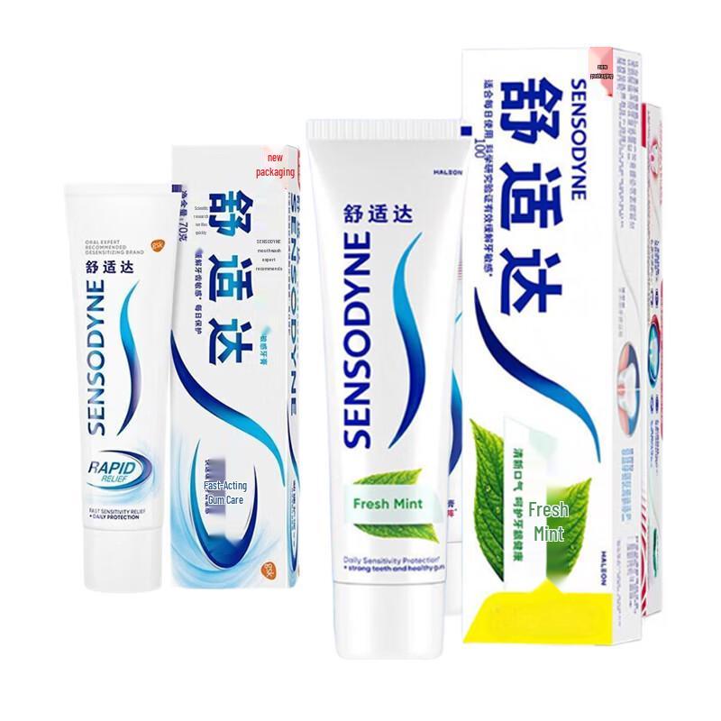Sensodyne Toothpaste Combo Pack (Rapid Relief + Fresh Mint Sensitive, 170g Total)