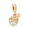 S925 Sterling Silver Shiny Gold Series Crown Lovely Pig Life Tree Beads Fit Original Bracelet DIY Women's Jewelry