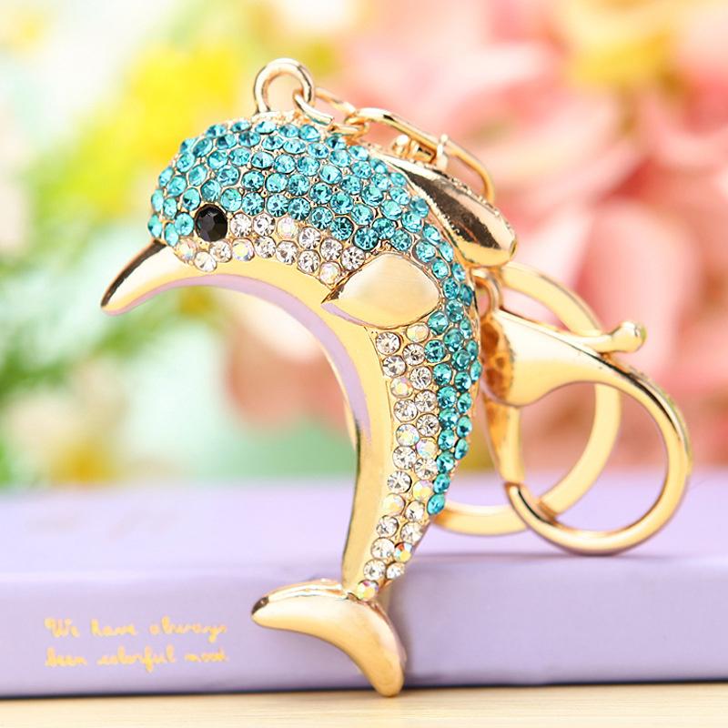 Cute Crab Charms Keychain for Women Men Gifts Jewelry Rhinestone Bag Decor Cartoon Animal Key Chain