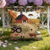 Colorful Farm Painting Cushion Cover Home & Car Dual-Scene Pillow Cover: Reversible for Premium Comfort