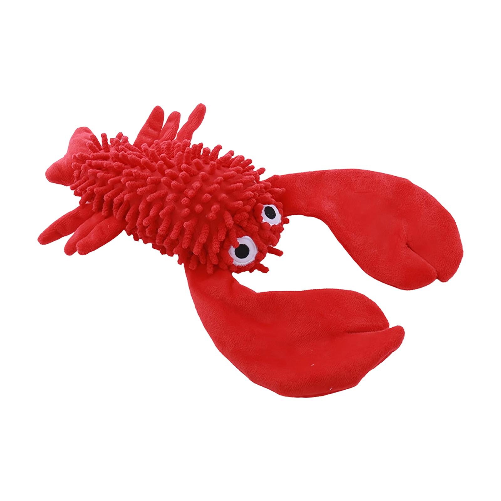 

Soft Animal Plush Dog Toy With Squeaker, Cute Interactive Chew Toy For Pet Training And Fun One Size красный