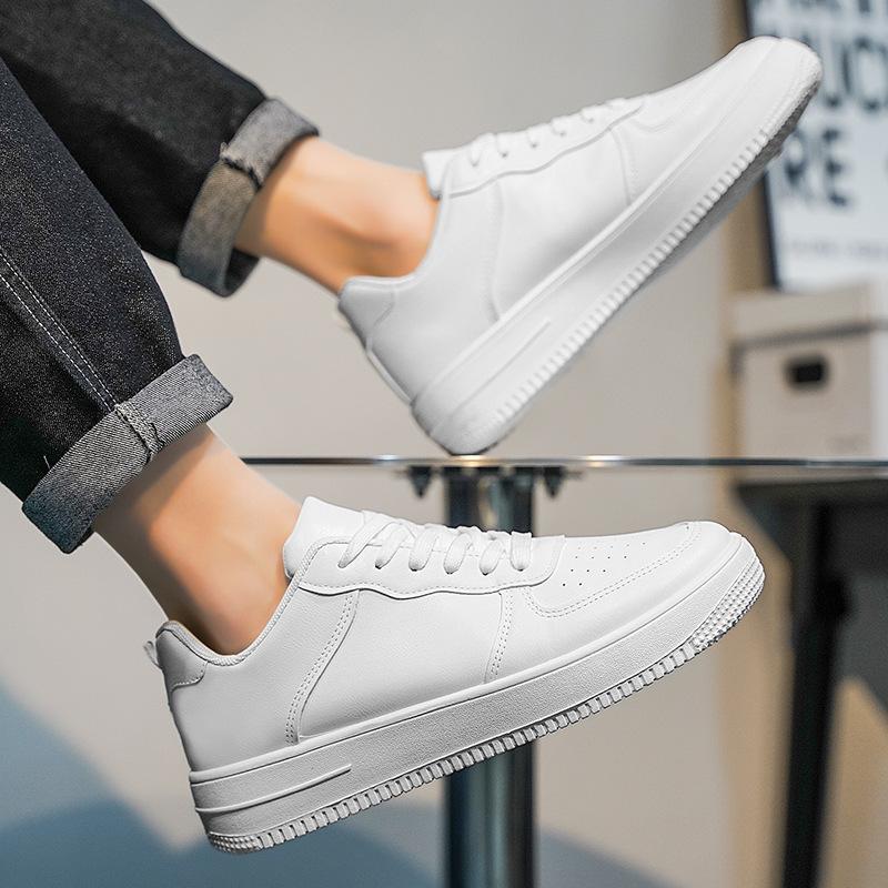 Couple Men's and Women's Shoes Board Shoes 2025 New Popular Autumn Student Black Shoes Thick-soled Breathable White Shoes Sports Shoes