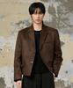 Hyoji Fw 2-Button Crop Jacket_Suede