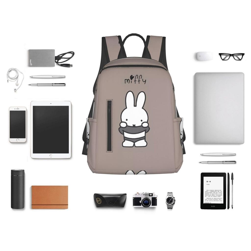 Asamike RucksackTagesrucksack, Stilvoll, Niedliches Miffy Design, Lässig, Großes Fassungsvermögen, Beliebt, Multifunktional, Perfektes Geschenk für College und High School