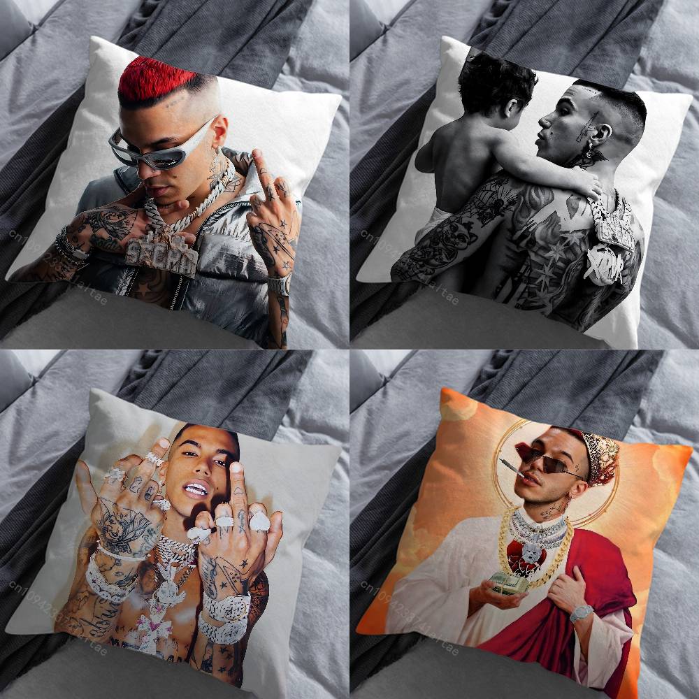 Italy SSfera EEbbasta Rapper Various Sizes Square Pillow Case For Car Home Bedchamber Decor Birthday Gift