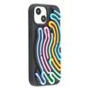 For iPhone 15 Case 3D Stress Relief DIY Colorful Bar Silicone PC Phone Cover Arc Stripe