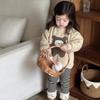 Children's winter thickened sweater new children's clothing baby warm clothing girls velvet bear suit
