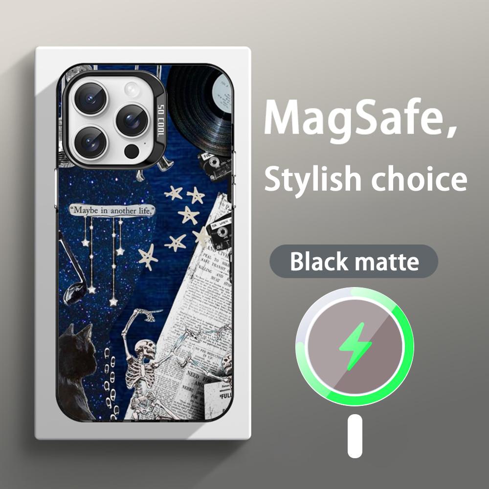 

Fashion cool star hot selling pattern Phone Case Magnetic IMD Colorful Silver case for iPhone 17 16 15 14 13 12 Pro Max iPhone17 Pro Max