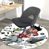 1pc Hunter x Hunter Killua Anime Cartoon Design Round Carpet for Office Chair Mat, NonSlip Rug, Home Decor, Living Room, Bedroom, Game Room