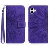 HT04 For Samsung Galaxy A06 4G Case Sunflower Leather Wallet Phone Cover with Wrist Strap
