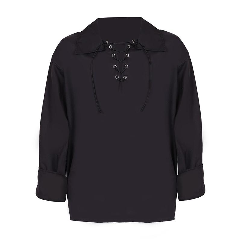 Halloween Medieval Renaissance Pirate Knight Cosplay Costume Men Shirt Pants Top