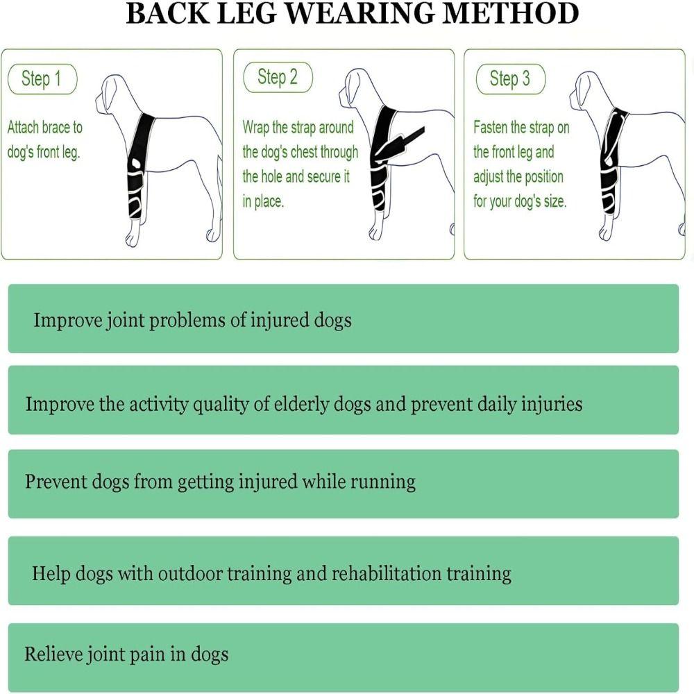 Durable Leg Support Bracket Adjustable Pet Knee Wound Protection  for Hind and Front Legs