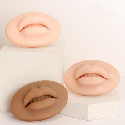 Microblading wiederverwendbarer 5D-Silikon-Übungslippen-Haut-europäischer fester Lippenblock für PMU-Anfängertraining Tattoo Permanent Make-up