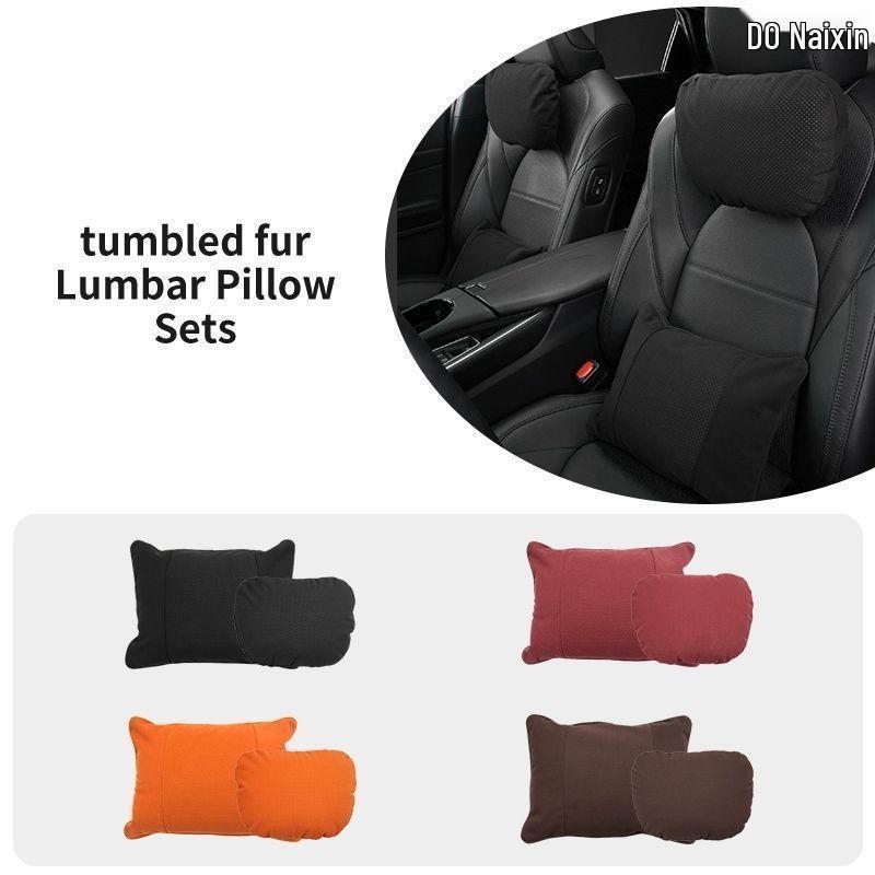 Car Headrest Lumbar Support Cushion for BMW, Mercedes-Maybach, Tesla