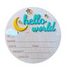 Wooden Hello World Newborn Sign, Cute Birth Announcement Board Baby Announcement