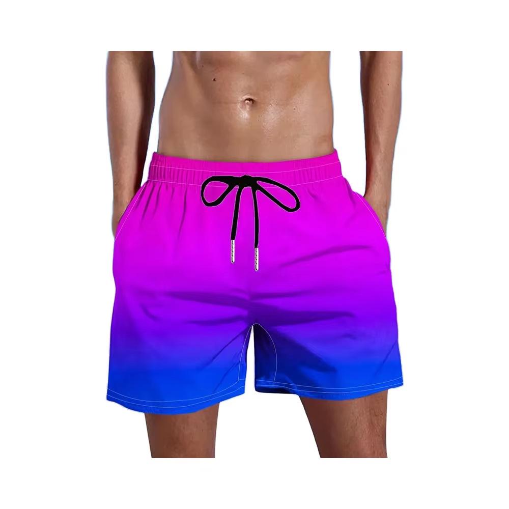 2025 Men's Trendy Quick-Drying Beach Shorts with Digital Print