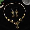 Yellow Butterfly Zircon Luxury Necklace and Earring Set: Versatile and Trendy Fashion Statement