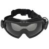 Óculos Táticos Anti-neblina Ski Airsoft CS Óculos de Proteção Transparentes Preto 2 Lentes Motocross Óculos à Prova de Poeira com Micro Ventilador
