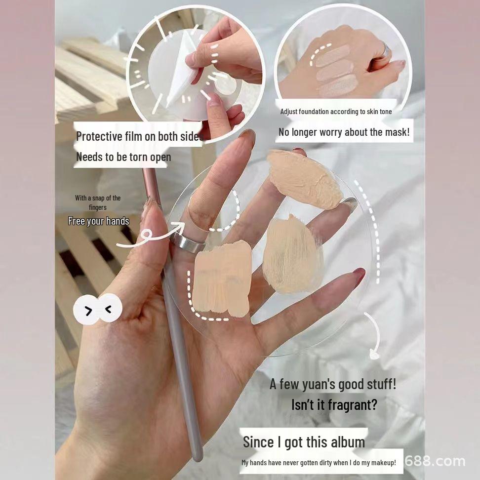 Korean Ins Acrylic Makeup Palette: Transparent Board for Mixing Foundation Without Messy Hands