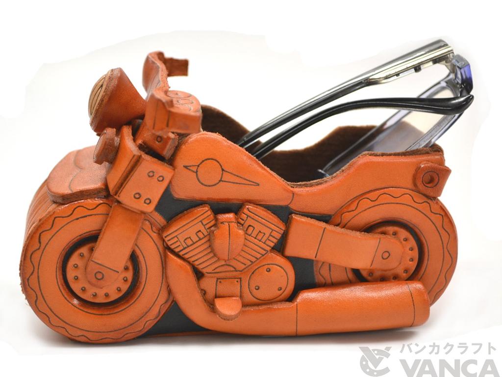 Genuine Leather Motorcycle Glasses Stand in Japan by [VANCA] [Handmade Artisans]