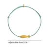 Minimalist Style Gold Fish Charm Bracelet Blue Silk Thread Woven Bracelet Adjustable Wristband Statement Jewelry