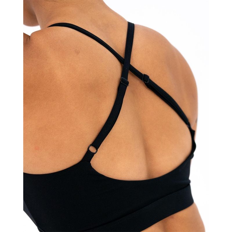 

Fashion Outwear Adjustable Cross Shoulder Strap High Strength Bubble Wrap Sports Workout Yoga Bra Waist Slimming Waistline Bra S Black