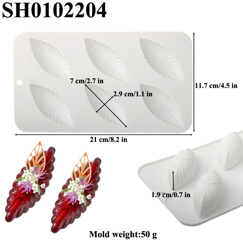 

6 или 8 ячеек 3D Shell Design Формы для пудинга, мусса, десерта Мадлен, шоколада, силиконовые формы для украшения торта Инструменты