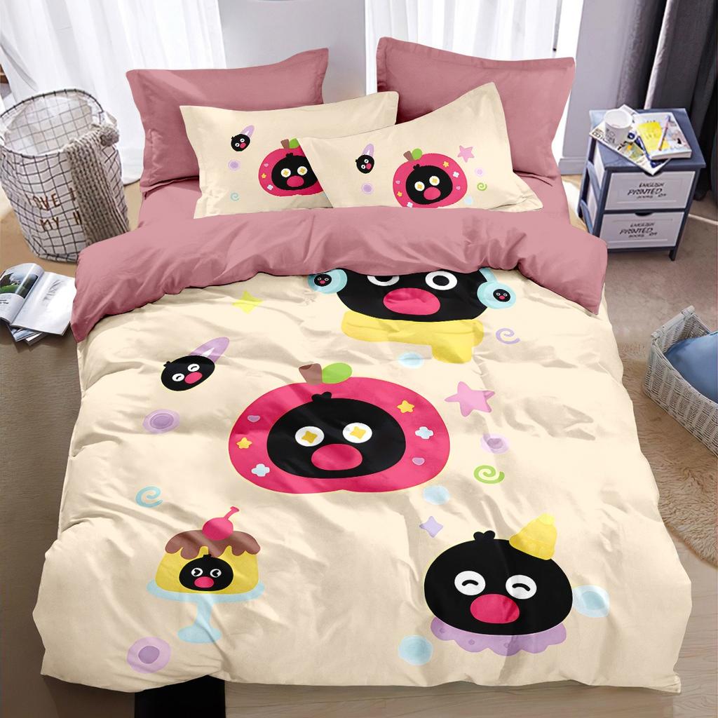 Cute Penguin Bedding Set Cartoon Penguin Duvet Cover Set Antarctic Animals Quilt Cover For Kids Boys Girls King Double Size