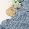 Boho Table Runner Balinese Gauze Pleated Tablecloth Long for Happy Easter Wedding Bridal Baby Shower Birthday Table Decorations