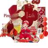 Chinese Style Baby's First Birthday Board & Decoration Set for Living Room