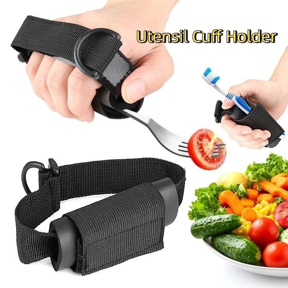 Elastic Utensil Cuff Holder Adjustable Spoons Forks Fixing Band Utensil Fixing Band Hand Tremors