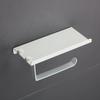 Soporte para papel higiénico de aluminio para baño con estante de almacenamiento para teléfono