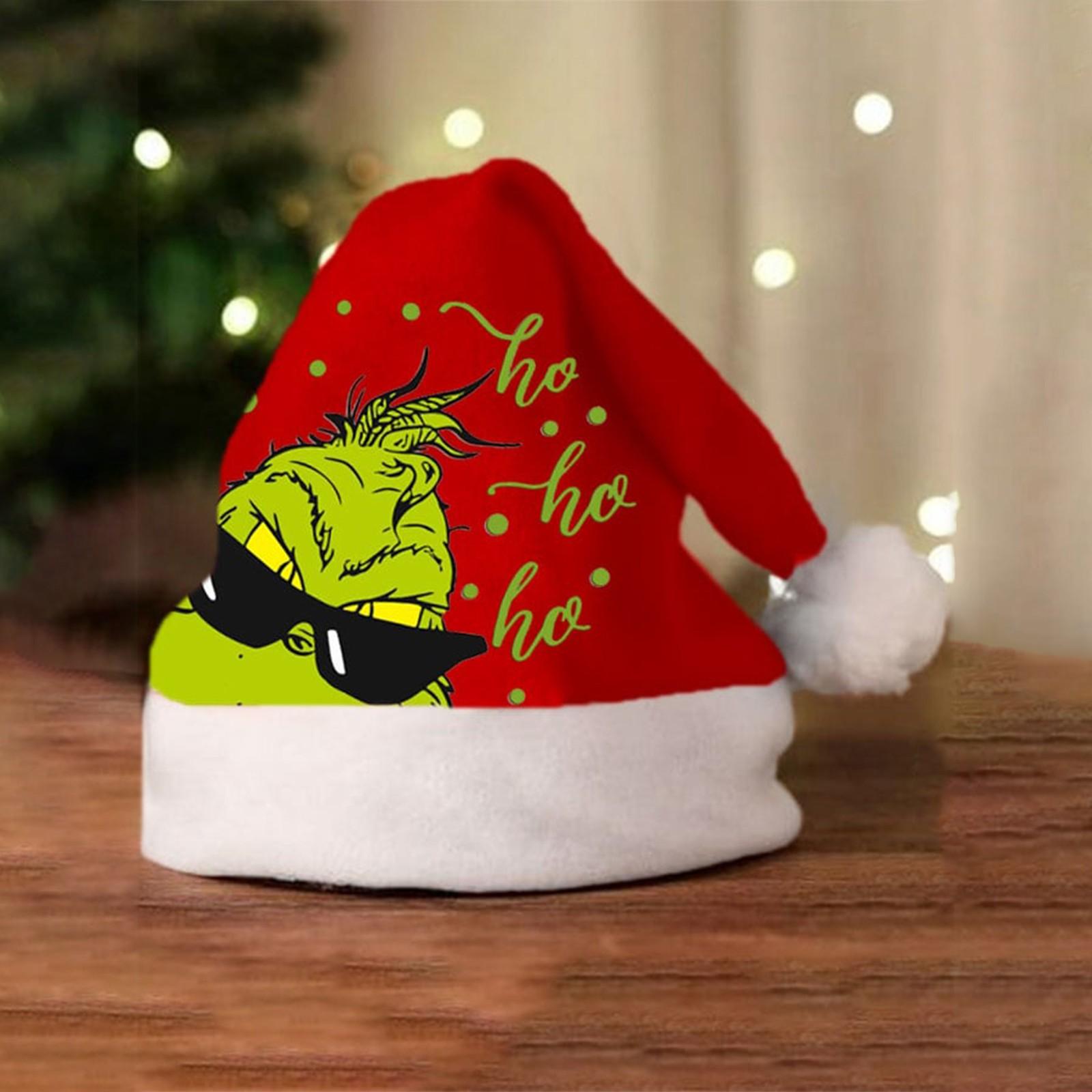 

Смішні різдвяні капелюхи, товари для різдвяних вечірок, святкові капелюхи M червоний