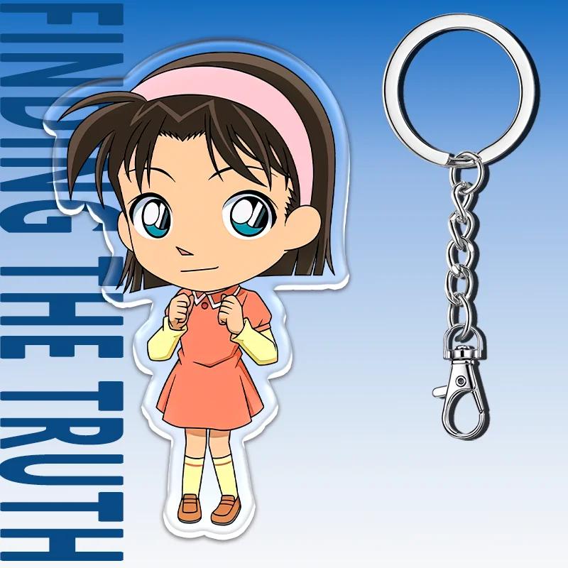 12cm Detective Conan Acrylic Transparent Pendant Car Key Pendant Student Backpack Decoration Fun Cute Cartoon Children's Gift