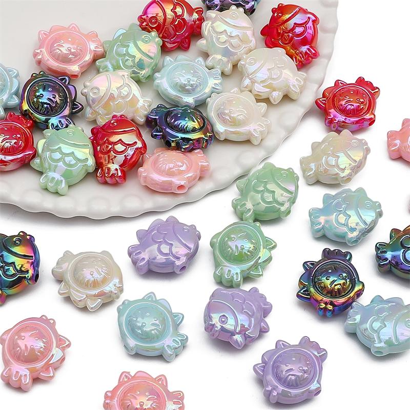 

4 шт. акриловые бусины кошки любят рыбу милые бусины подвески кулон для браслета ожерелье DIY изготовление ювелирных изделий