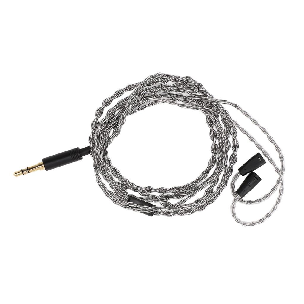 Earphone Cable Replacement Silver Plated Copper 3.5mm Stereo Plug Headphone Sound Wire 1.2m for IE80 IE8i IE80i IE8