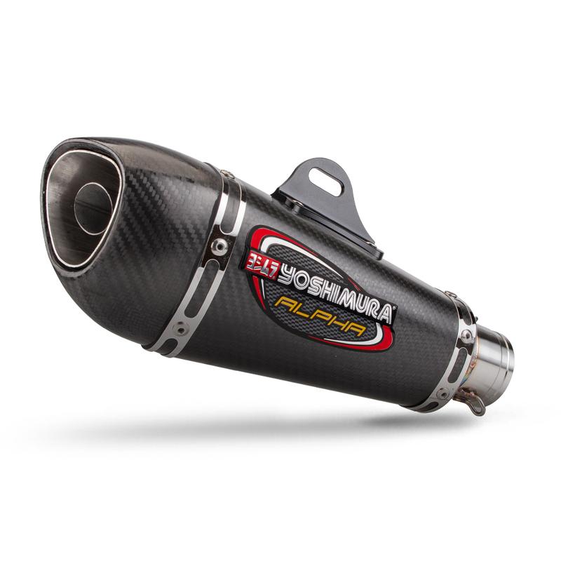 Universal 51mm Carbon Fiber Motorcycle Exhaust Yoshimura Alpha Muffler For Honda Pcx160 Ninja250sl Cb500f Xsr700 R25 R15v3