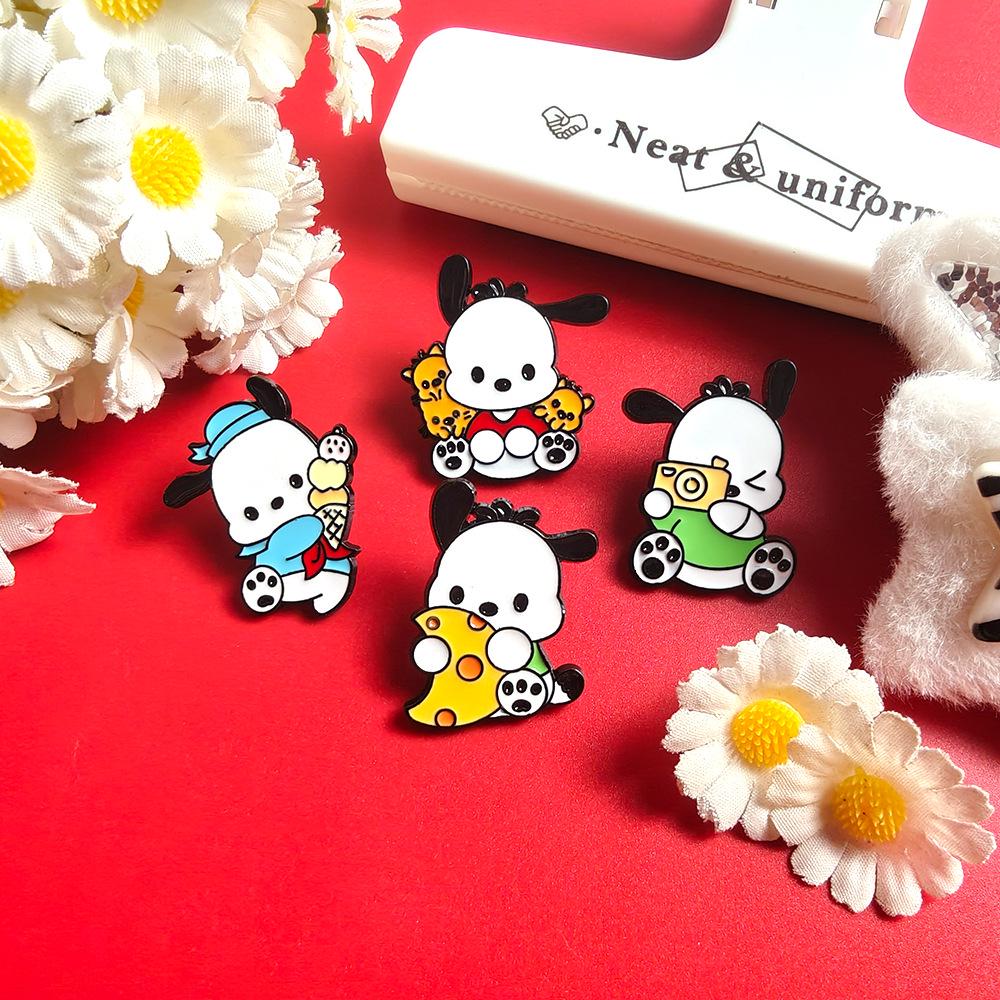 Sanrio Pompompurin Japanische Brosche – Niedlicher Cartoon-Hunde-Anstecker Schmuckzubehör