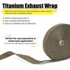 High Quality Fiberglass 1M 5M 10M 15M Exhaust Heat Wrap Roll for Motorcycle Heat Shield Tape with Stainless Ties Titanium Black