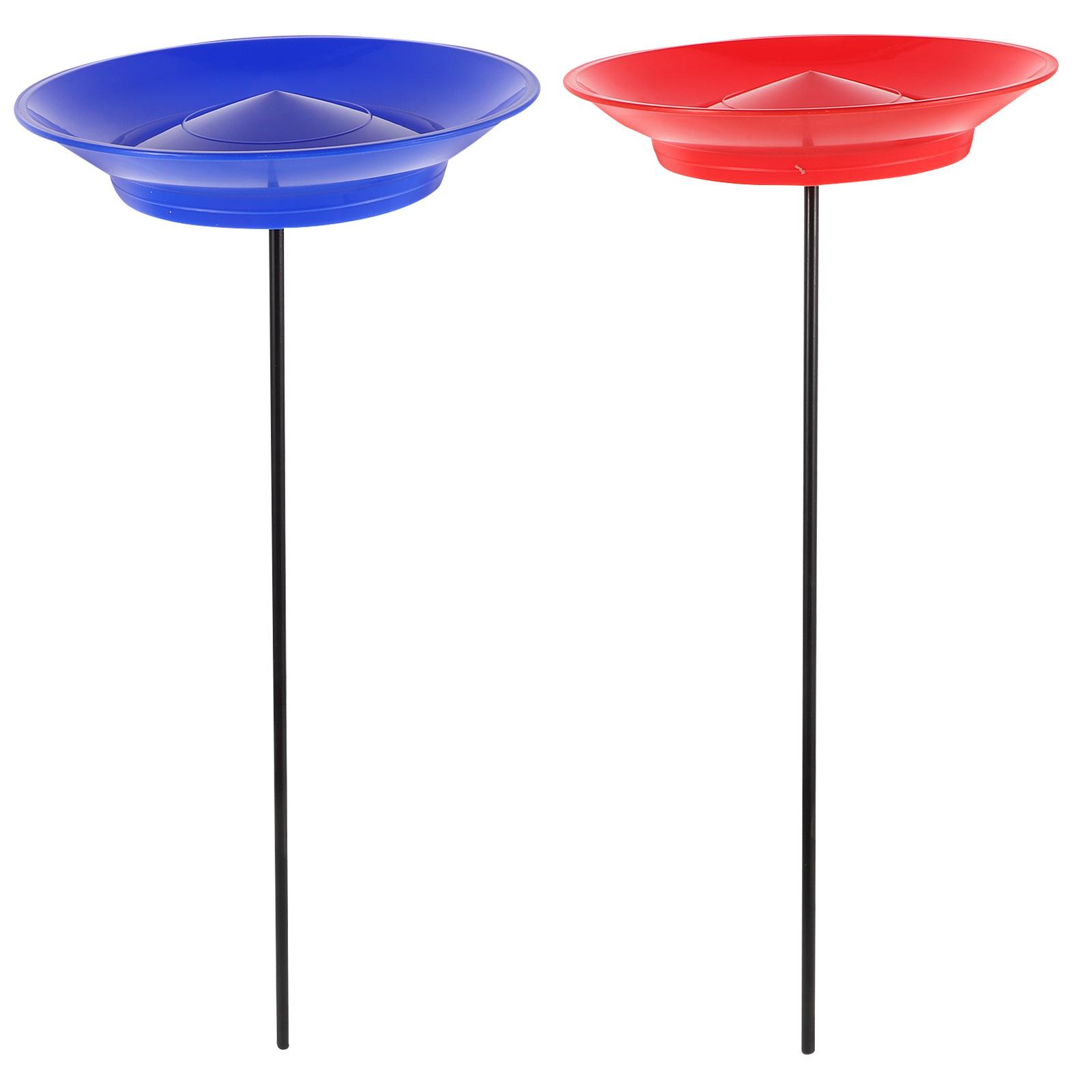 

2 set Juggling Plates Set With Sticks Spinning Plate Kit For Circus Acrobatic Performance Trick Game Colorful Party Supplies