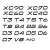 Glossy Black Emblem B5 B6 T3 T4 T5 T6 T8 V8 D3 D4 D5 D6  AWD Car Trunk Letters Emblem for VOLVO XC90 XC70 XC60 XC40 Car Stickers