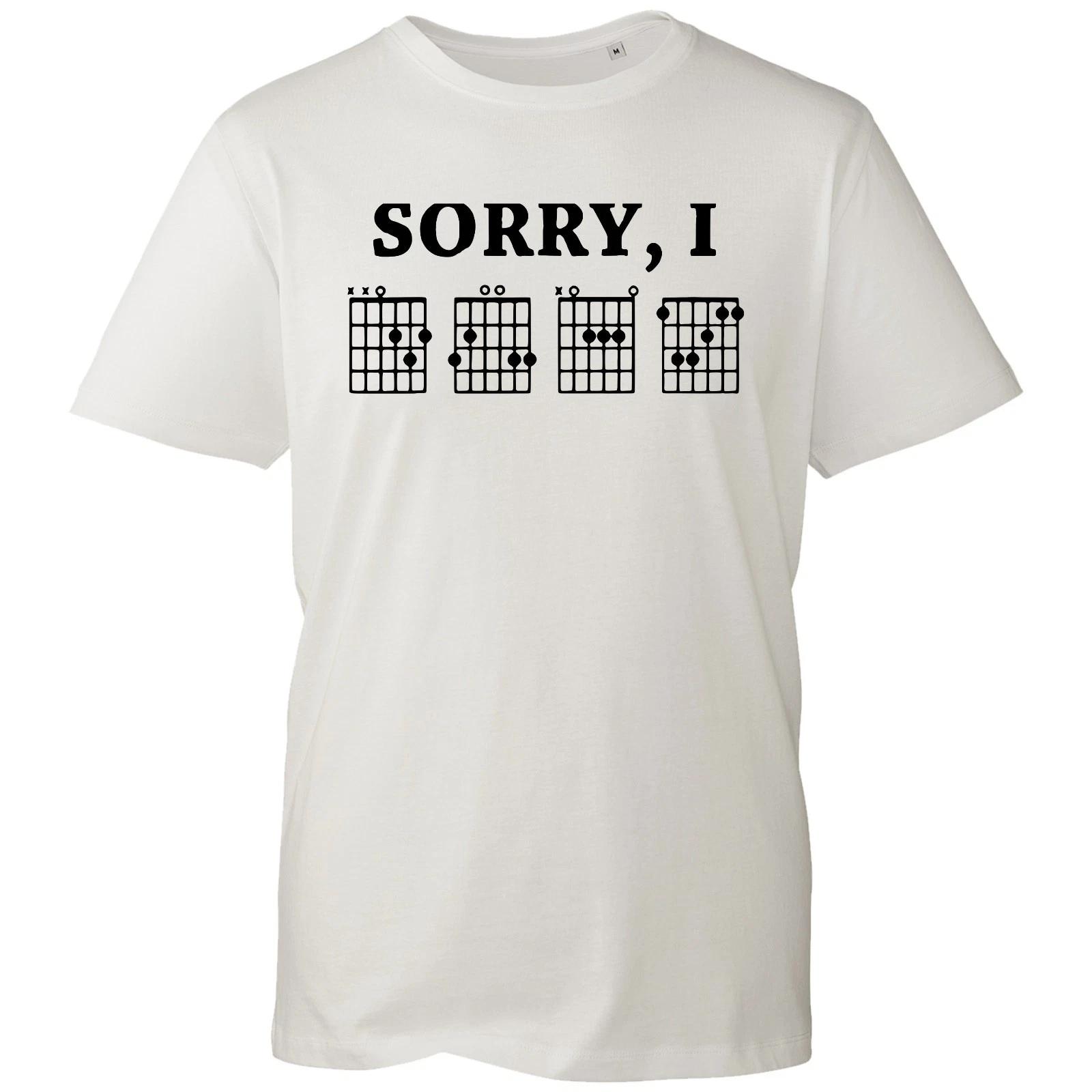 Funny Sorry Guitar Chords Musician Gift Naughty Funny Hidden Message T-Shirt, L